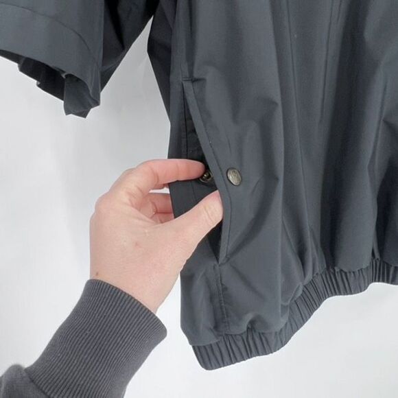 FJ FootJoy DryJoys Mens Black Short Sleeve 1/2 Zip Windbreaker Jacket Size Large - Picture 7 of 12